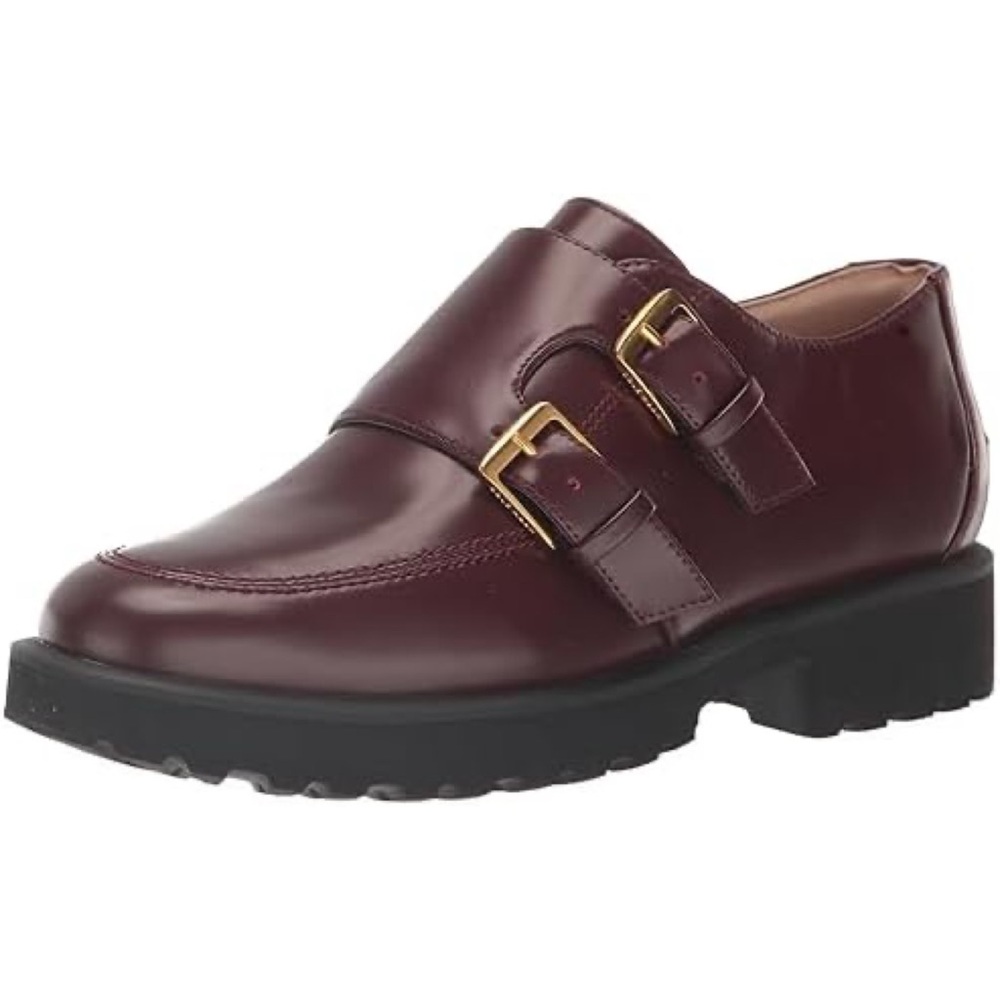 Cole Haan Burgundy Monk Strap Loafers